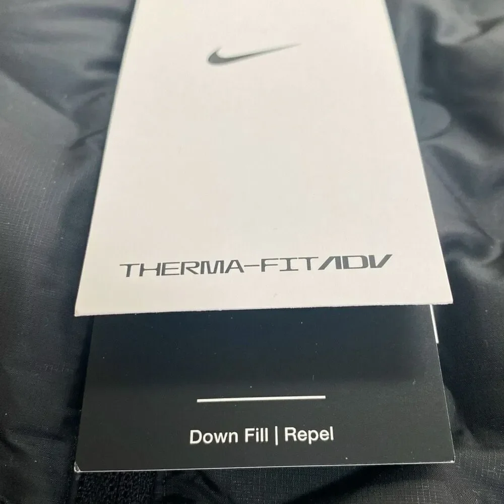 Nike Therma-FIT ADV Repel Down Fill Black Running Vest Mens size XL New